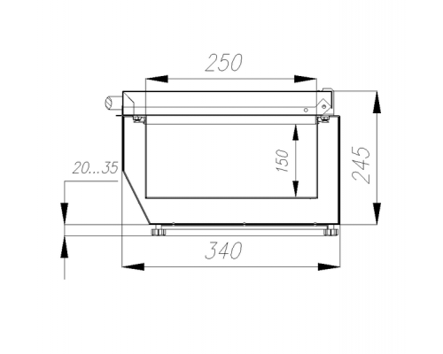 Холодильная витрина для ингредиентов Carboma IKI (A30) SM 1,2 с крышкой нерж. (VT2-G с крышкой (GN1/4))