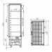 Шкаф кондитерский Carboma D4 VM 800-1 (R800C) (цвет по схеме, 4 дв, решетки)