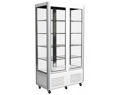 Шкаф кондитерский Carboma D4 VM 800-1 (R800C) (цвет по схеме, 4 дв,стекл полки)