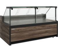 Витрина холодильная Carboma GC111 VM 2,5-1 (газлифт, динамика, 1008 Темный дуб)