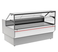 Витрина холодильная Carboma GC95 SM 1,8-1 (ВХС-1,8 Carboma GC95) (0011-9003 боковины серые, декор белый)