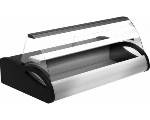 Витрина холодильная настольная Carboma A87 SV 1,0-1 (ВХСн-1,0 Арго) (0013-0430, бок черн, декор нерж)