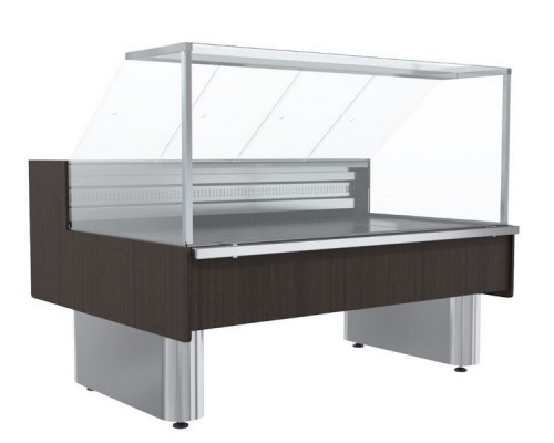 Витрина холодильная с выносным агрегатом Carboma GC110 VM 1,5-1-1 (ВХС-1,5 Carboma GC110 динамика, без боковин, 1005 венге)