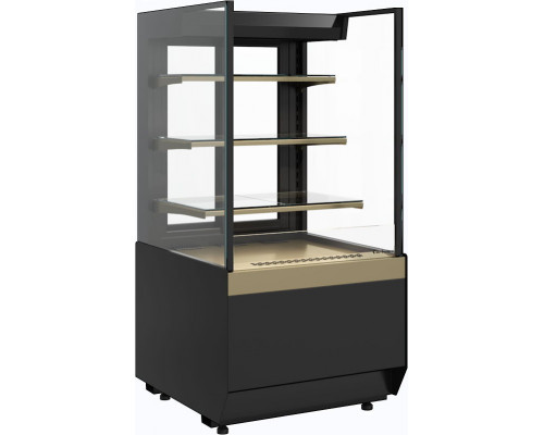 Витрина кондитерская Carboma KC70 VM 0,6-2 Standart версия 2.0 открытая, без боковин, 9005-0109, дверь слайдер
