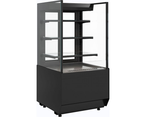Витрина кондитерская Carboma KC70 VM 0,6-2 Standart версия 2.0 открытая, без боковин, 9005, дверь слайдер