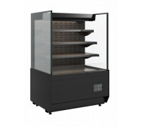 Витрина кондитерская Carboma KC70 VM 1,3-2 Standart открытая, горка прямая боковина версия 2.0 (9005)