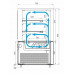 Витрина кондитерская Carboma KC71-110 VV 0,9-1 BUILT-IN (9005)