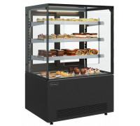 Витрина кондитерская Carboma KC71-130 VV 0,9-2 (открытая, фронт оргстекло, 9005)
