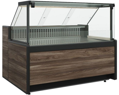 Витрина морозильная Carboma GC111 SL 1,5-1 (1008 Темный дуб)