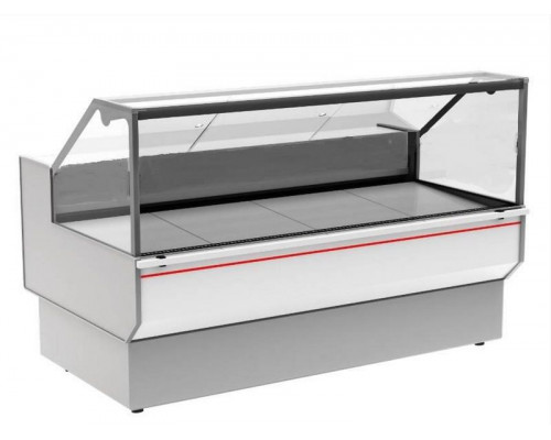 Витрина морозильная Carboma GC95 SL 1,5-1 (ВХСн-1,5 Carboma GC95) (0011-9003 боковины серые, декор белый)