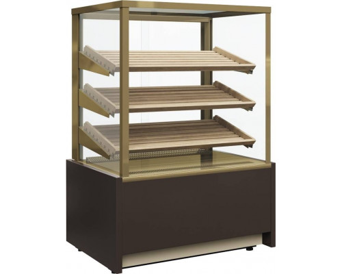 Витрина нейтральная напольная Carboma KC70 N 1,3-1 Light Bread 0102-0109 (со стеклом)