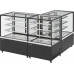 Витрина нейтральная напольная Carboma KC84-130 N 1,5-1 (9005)