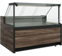 Витрина универсальная Carboma GC111 VV 1,25-1 (газлифт, динамика, 1008 Темный дуб)