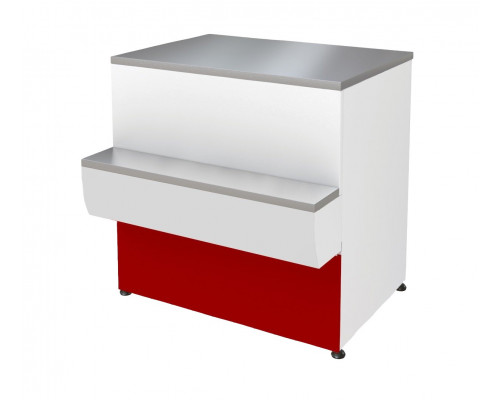 Прилавок нейтральный П2629 Таир красный