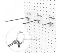 Крючки на перфорированную панель с шагом 25 мм
